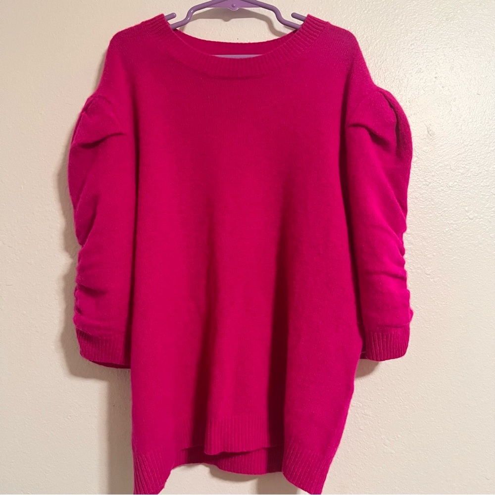 Frame Denim Fuchsia Crew Neck Sweater